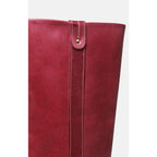 Vegetable-Tanned Leather Boots - Raspberry