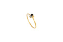 Bague Dorée 2S1B Noire