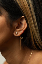 Swan Stud Earrings - Cultured Pearl