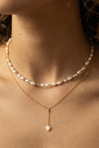 Halsband Hjärta - Pärlemor