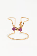Bague D'Ongle Tissage - Rubis