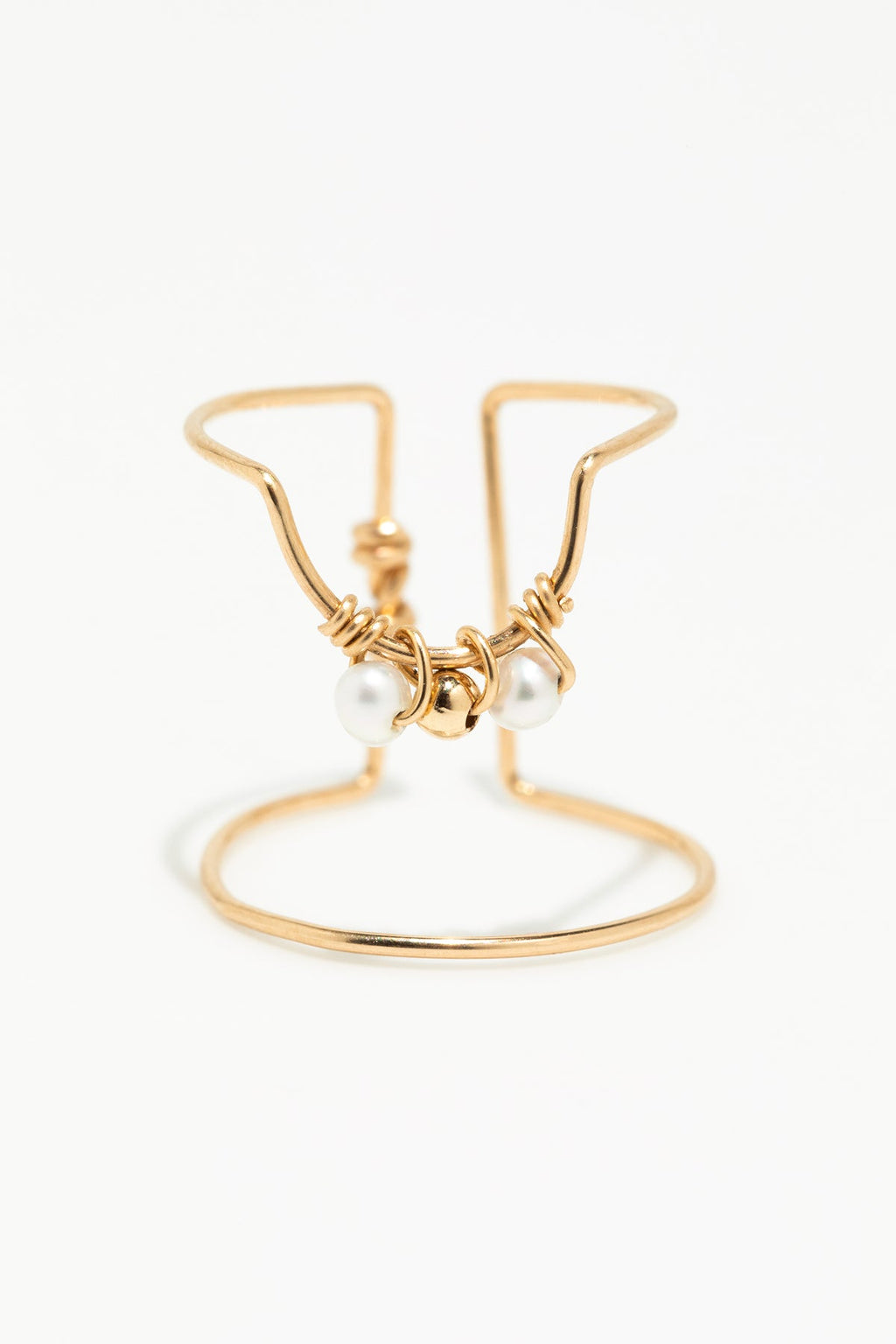 Bague D'Ongle Tissage - Perle De Culture