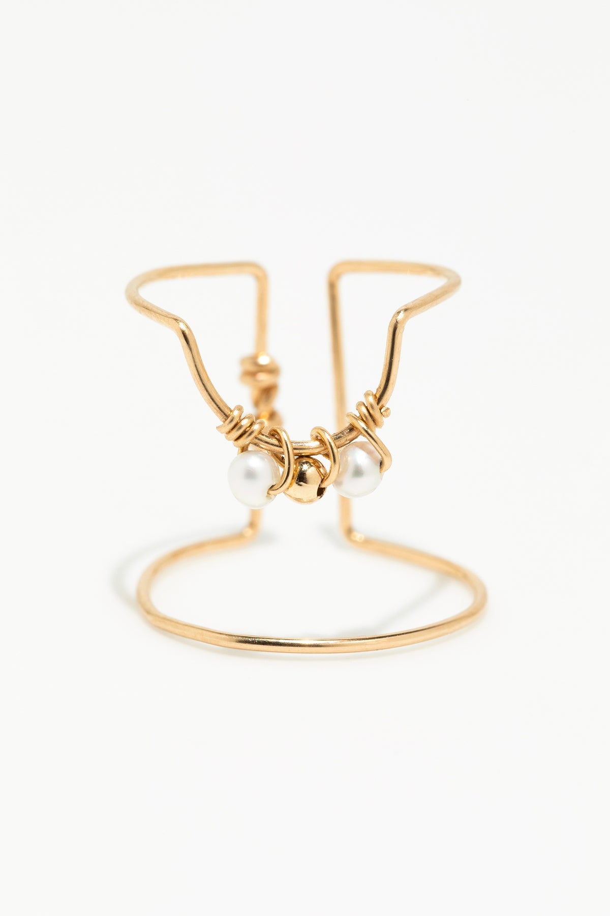 Bague D'Ongle Tissage - Perle De Culture