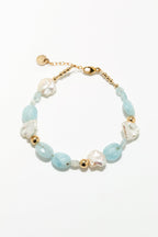 Bracelet Cauri - Aigue Marine