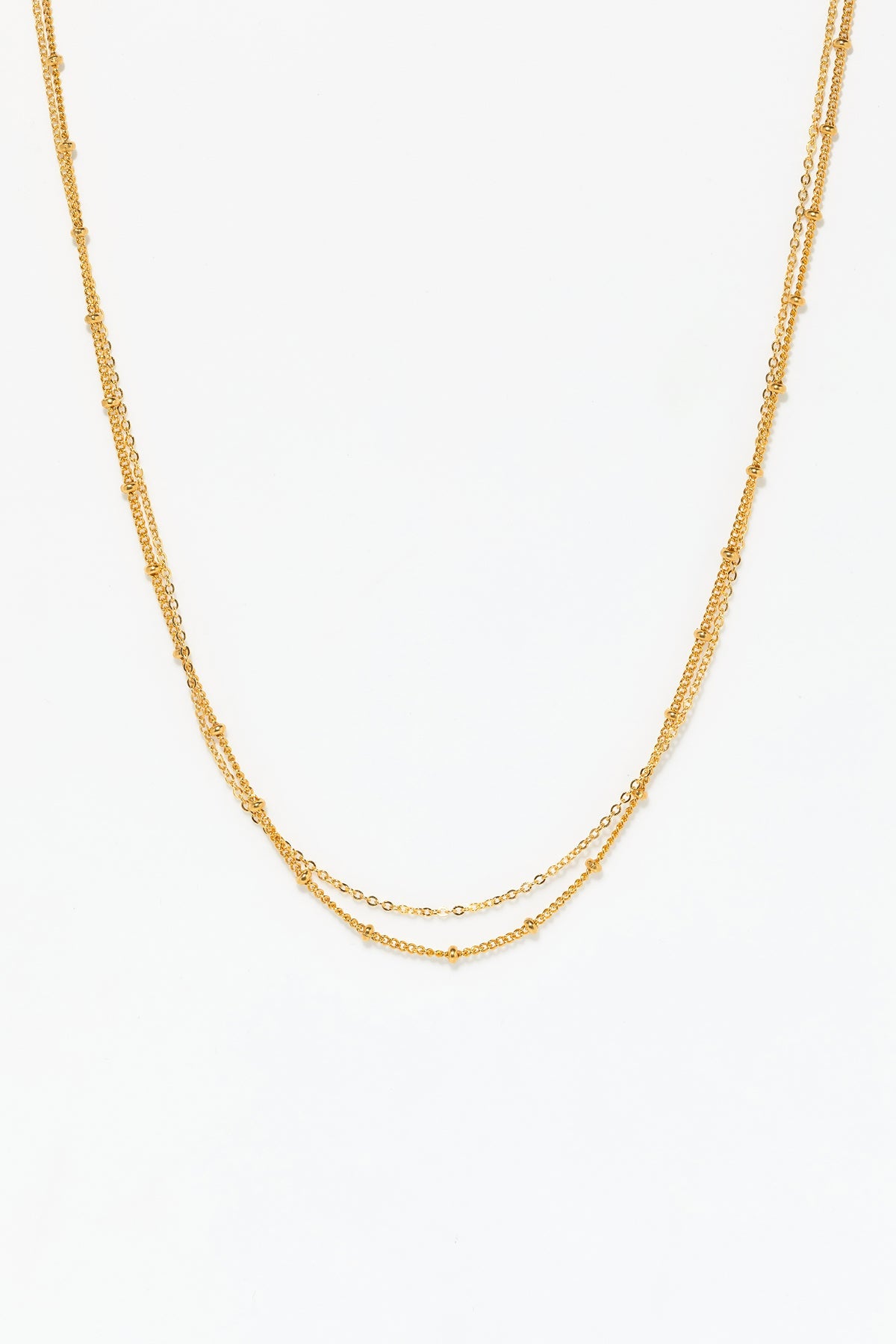 Collier-Bracelet Double Satellite - Or