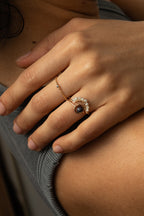 Bague Swan - Agate Rouge
