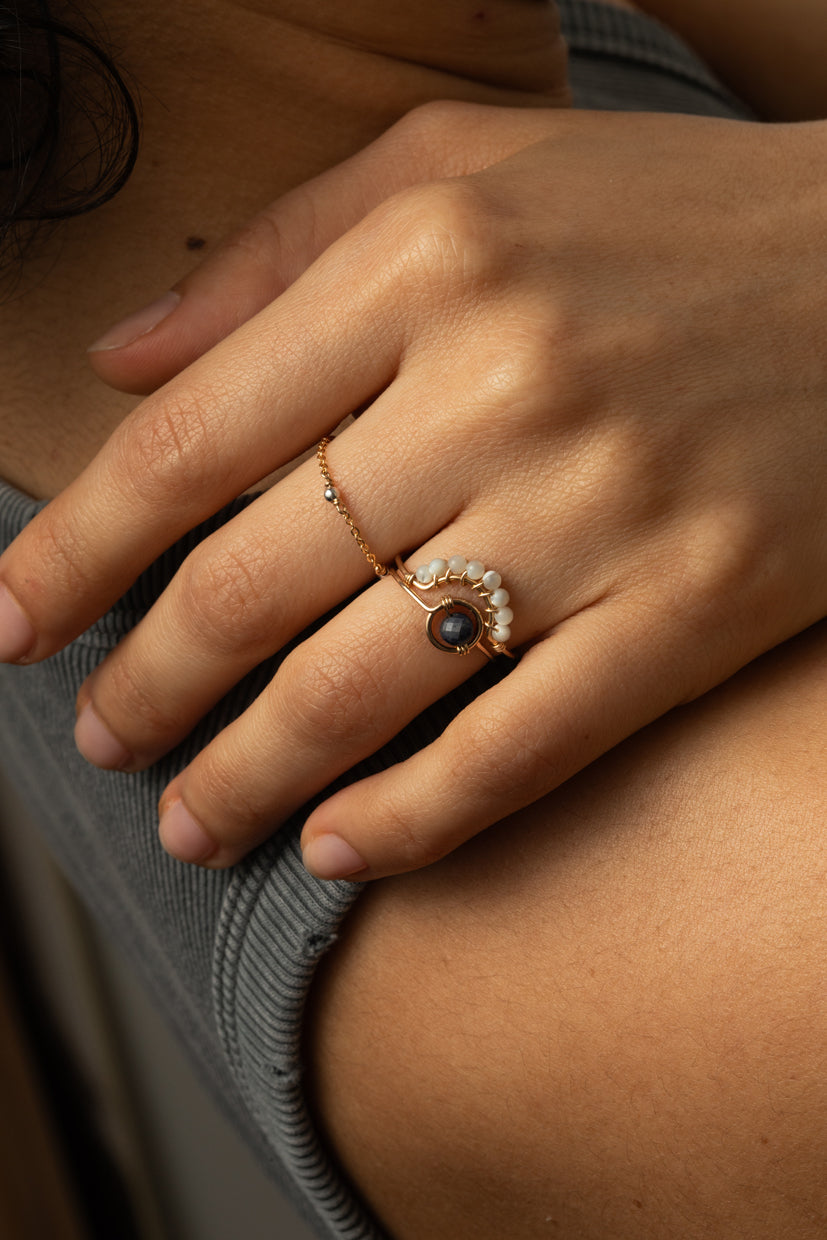 Bague Swan - Agate Rouge