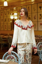Printed Straight Trousers - Vintage Floral
