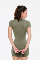 Top Power Manches Courtes - Forest Mist