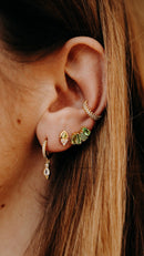 Composition de boucles d'oreilles femme plaqué or