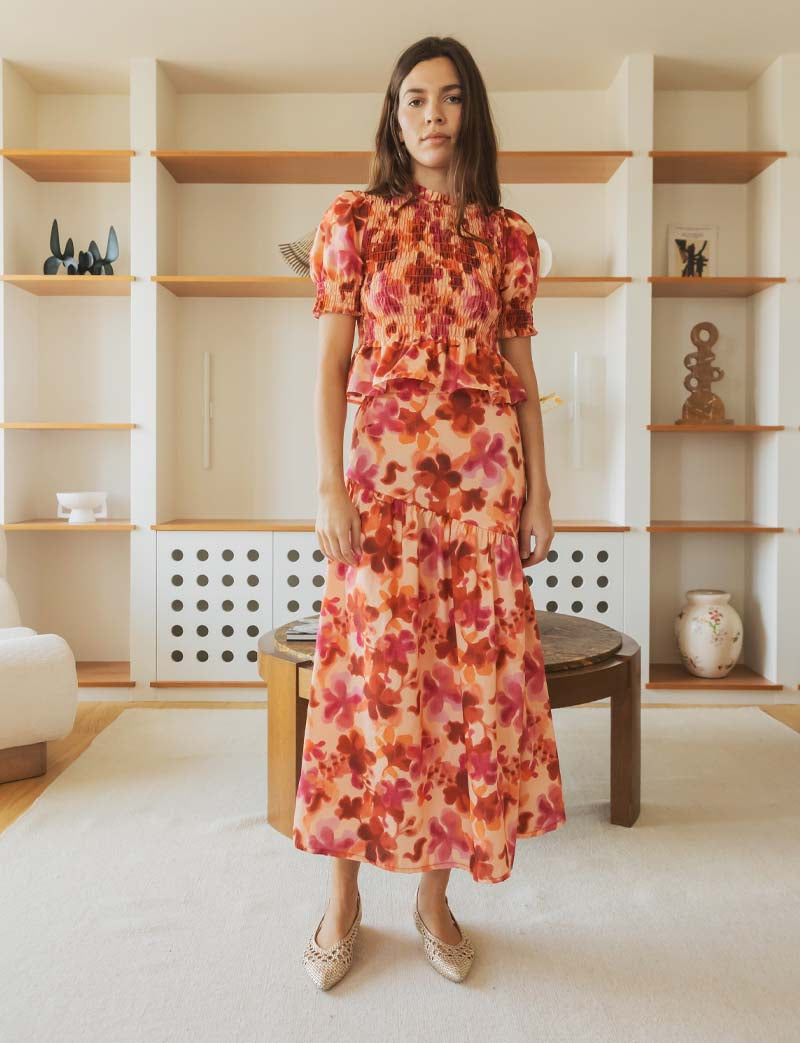 Blomstret Nederdel Marisol
