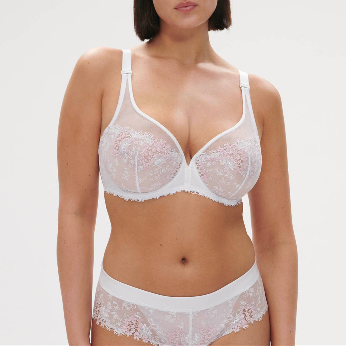Soutien-Gorge Armature Décolleté Plongeant Wish - Blanc Cristal
