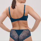 Delice Underwired Plunge Bra - Prestige Blue