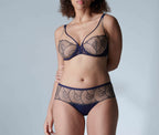 Soutien-Gorge Armature Décolleté Plongeant Reflet - Minuit
