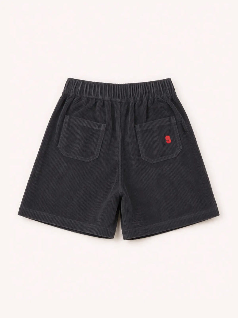 Le Bermuda Velours Ardoise