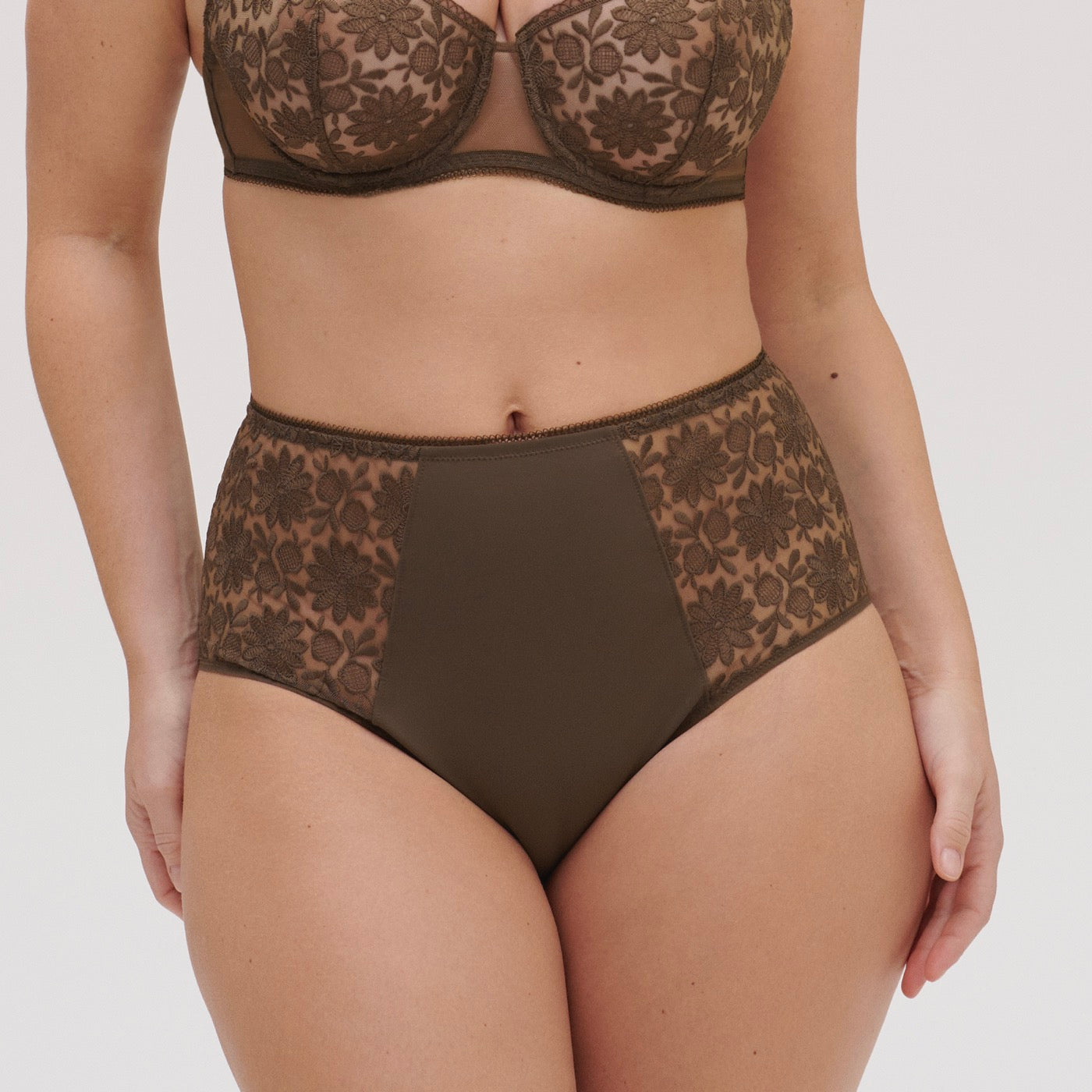 Amazone High-Waisted Briefs - Green