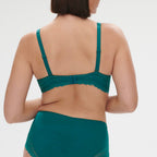 Destinee Support Padded Underwired Bra - Pavo Blue