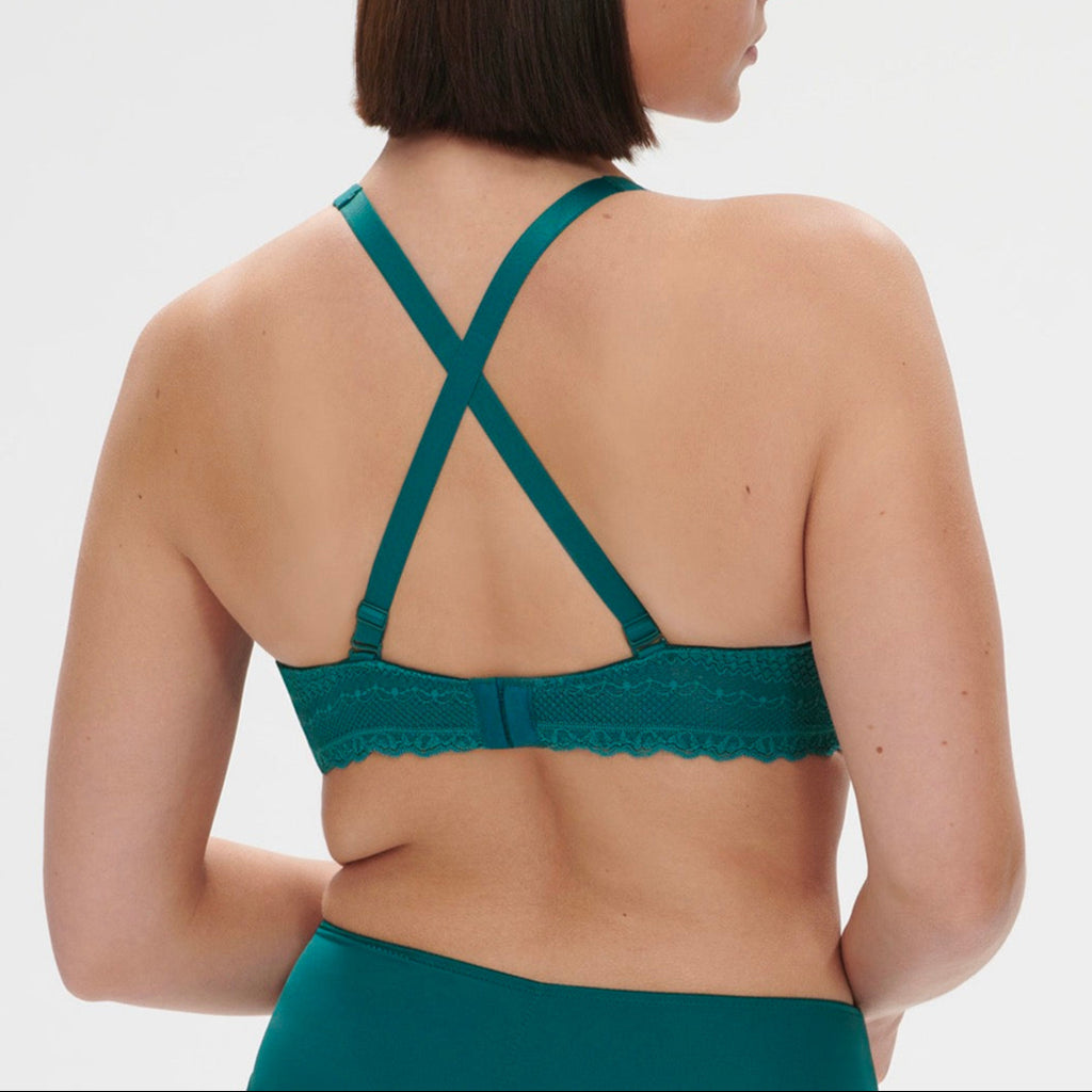 Destinee Support Padded Underwired Bra - Pavo Blue