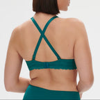 Destinee Support Padded Underwired Bra - Pavo Blue
