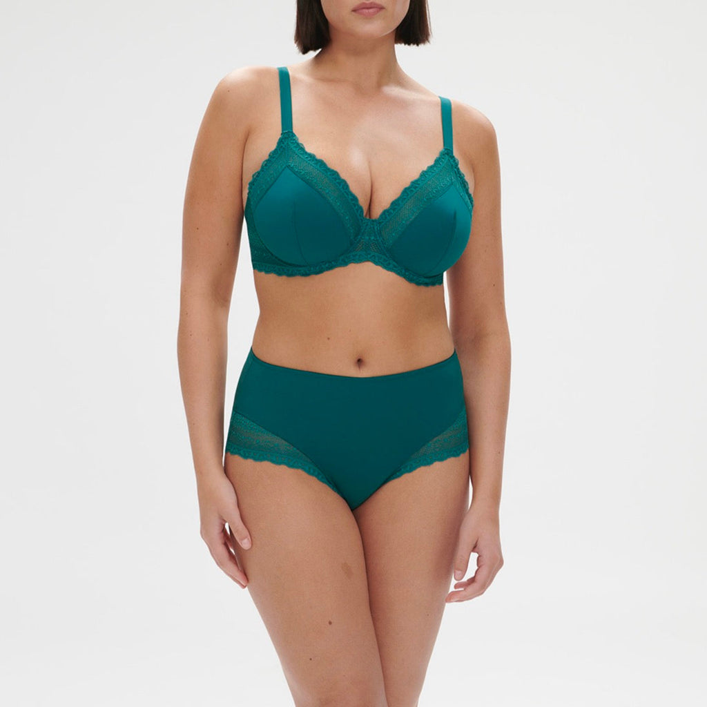 Destinee Support Padded Underwired Bra - Pavo Blue