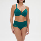 Destinee Support Padded Underwired Bra - Pavo Blue