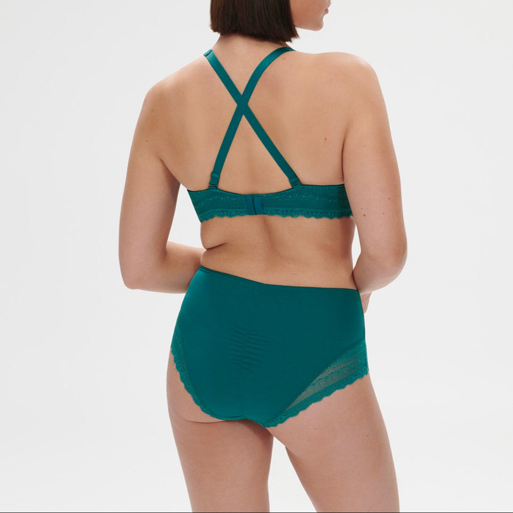 Destinee Support Padded Underwired Bra - Pavo Blue