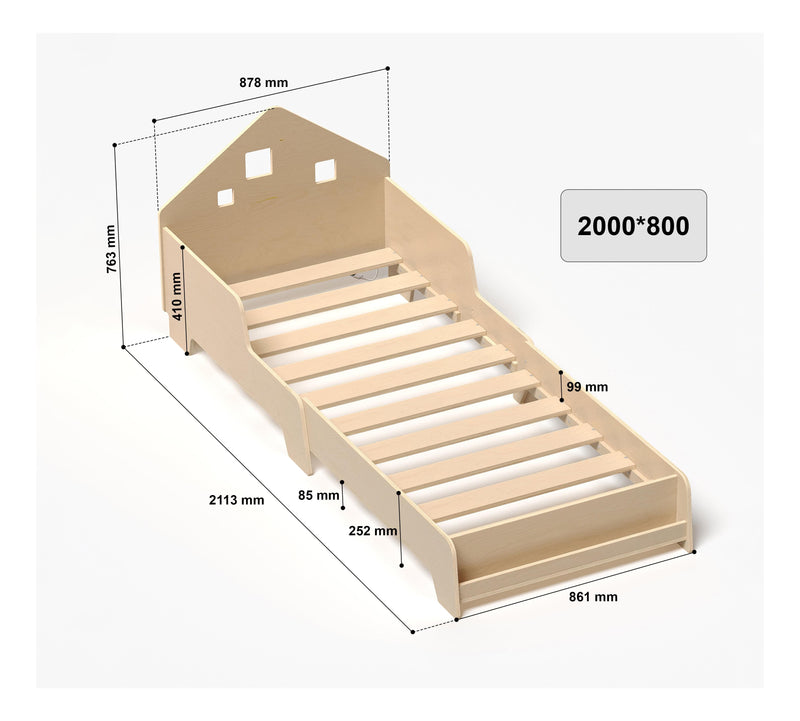 Lit Cabane Extensible Avec Éclairage Led