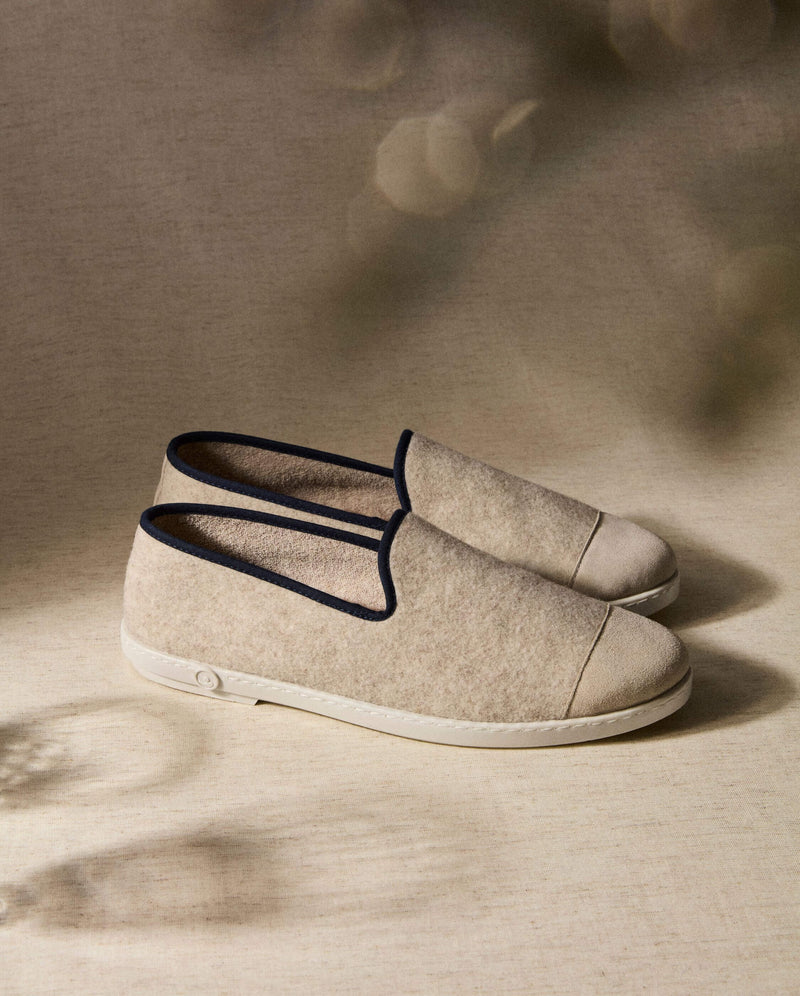 Chausson Bruson - Laine Beige Nuit - Homme