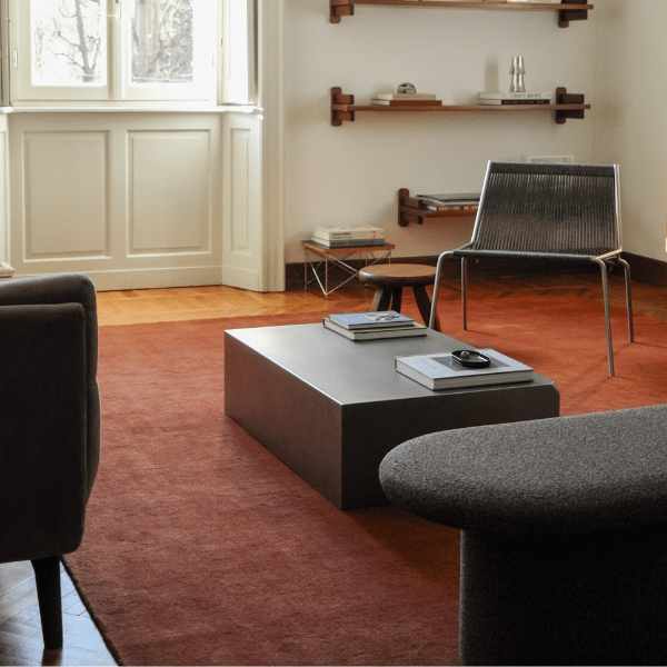 Tapis 100% Laine Nouvelle-Zélande - Rouille