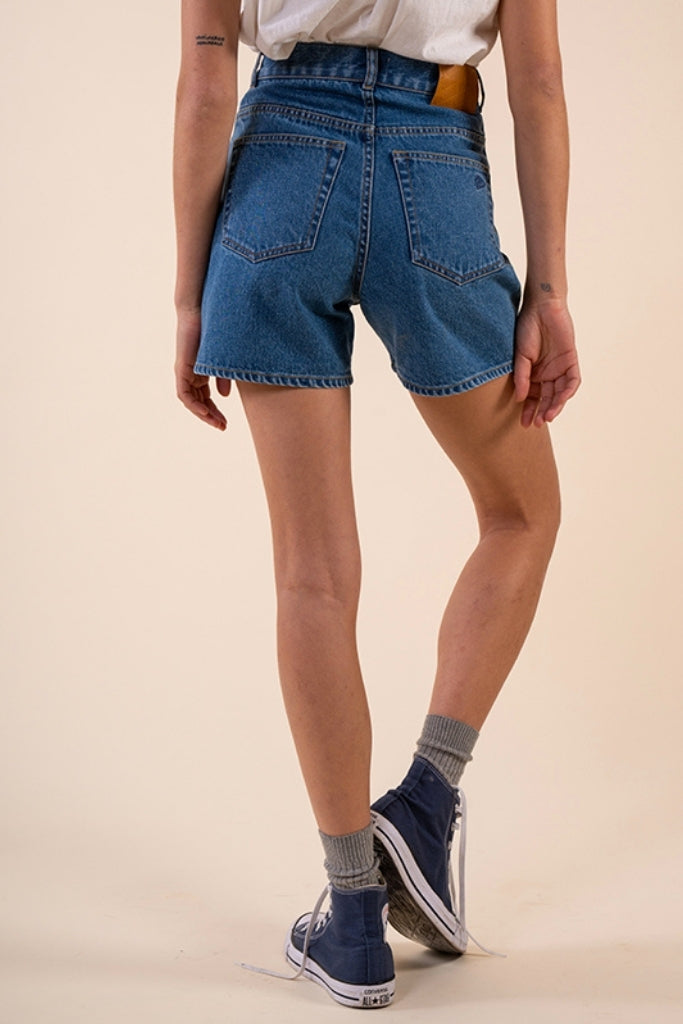 Edition 001 Le Short Brenda Denim Bio-Recyclé Bleu Medium