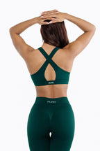 Zip Tech Sports Bra - Deep Mist