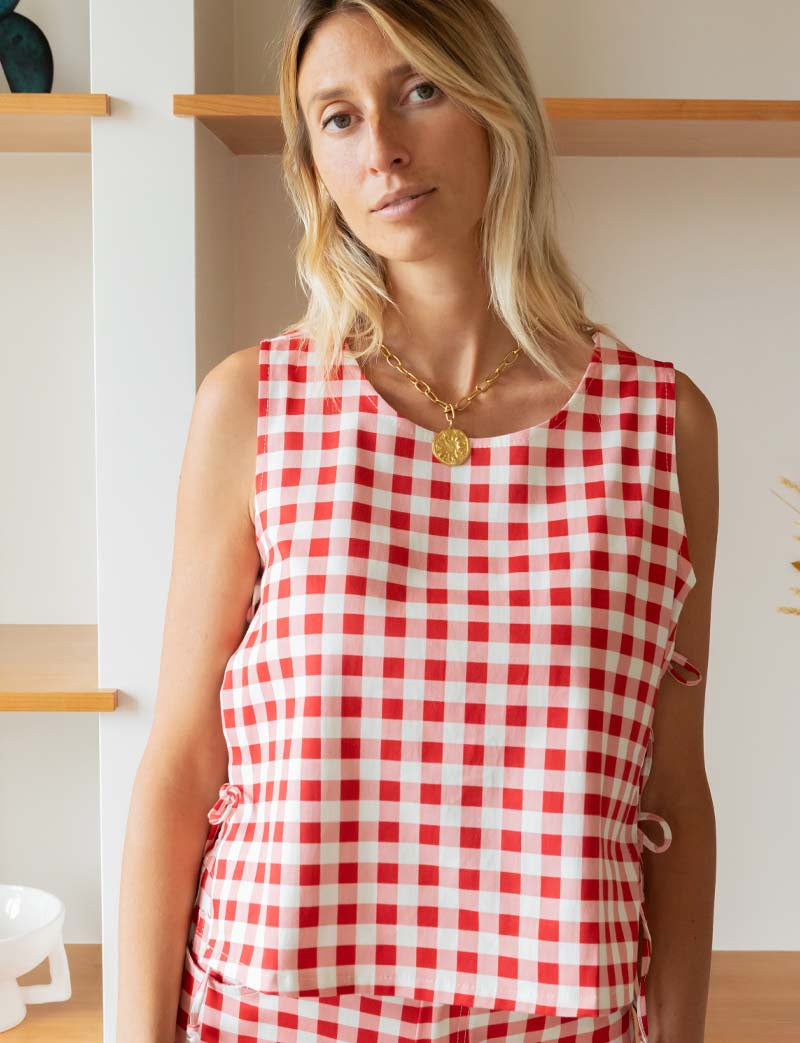 Top Vichy Rouge Ansy