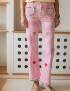 Rosa Vichy-Karo-Jeans Victor