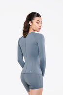 Top Power Manches Longues - Blue Fog