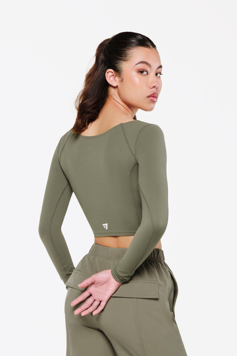 Top Square Manches Longues - Forest Mist