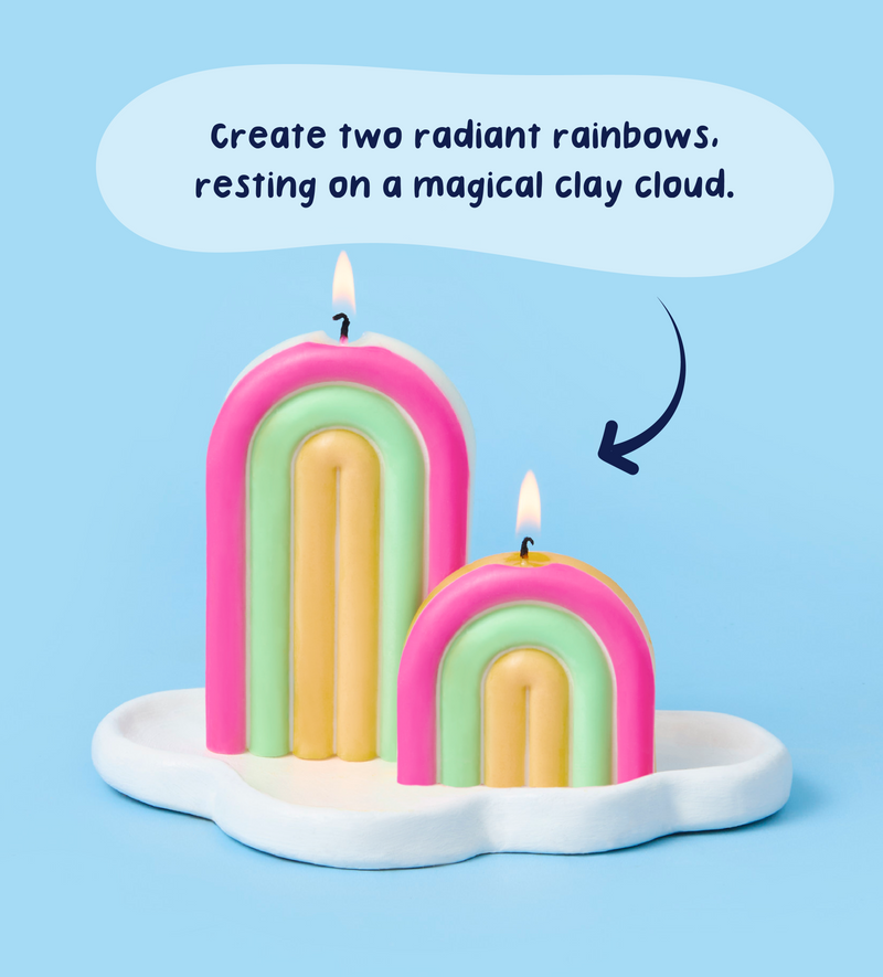 Creative Candle & Clay Kit - Rainbow Radiance