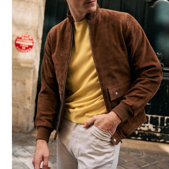 Fursac - Blouson En Daim - Cognac