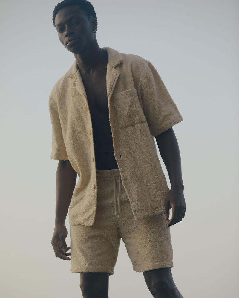 Chemise Éponge Coton Bio - Beige - Homme