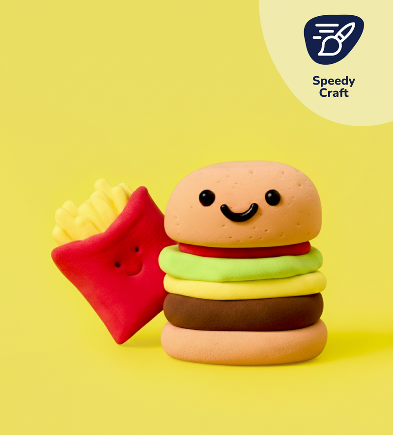 Foam Dough Collectibles: Tiny Yums - Burger & Fries