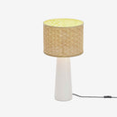 Van Gogh white ceramic and rattan table lamp Potiron Paris