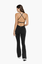 Tuta Flare Lace - Black