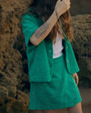 Jupe Éponge Coton Bio - Vert - Femme