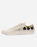 CDG Play x Converse Chuck 70 Low Multi Heart White