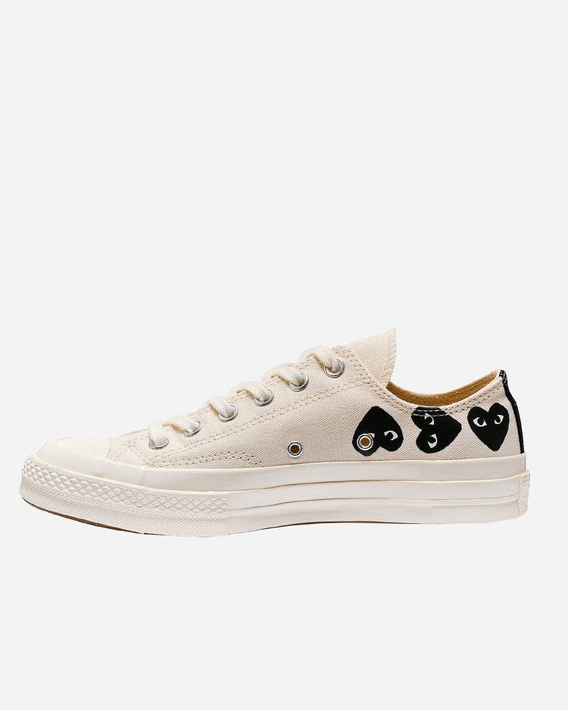CDG Play x Converse Chuck 70 Low Multi Heart White