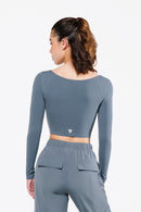 Top Square Manches Longues - Blue Fog