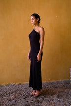 Robe Dos Nu En Maille À Chaîne – Noir