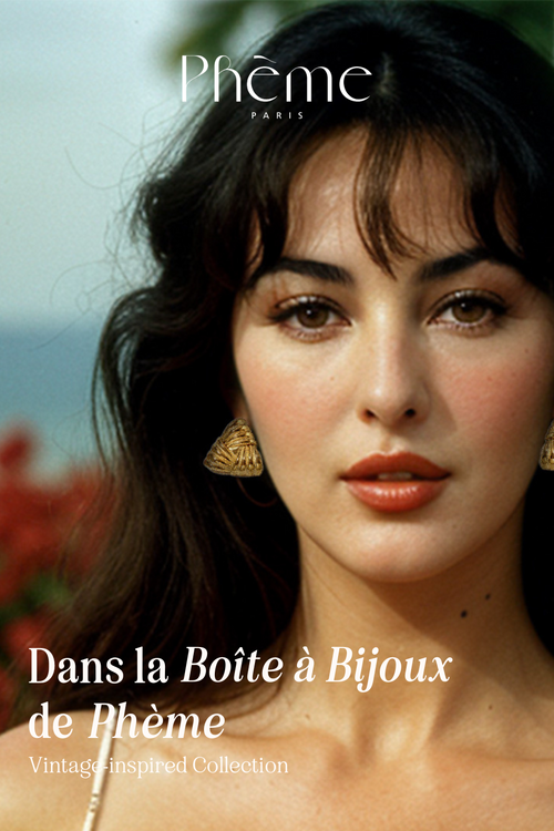 Boucles D'Oreilles Vintage Triangulaires - Plaqué Or