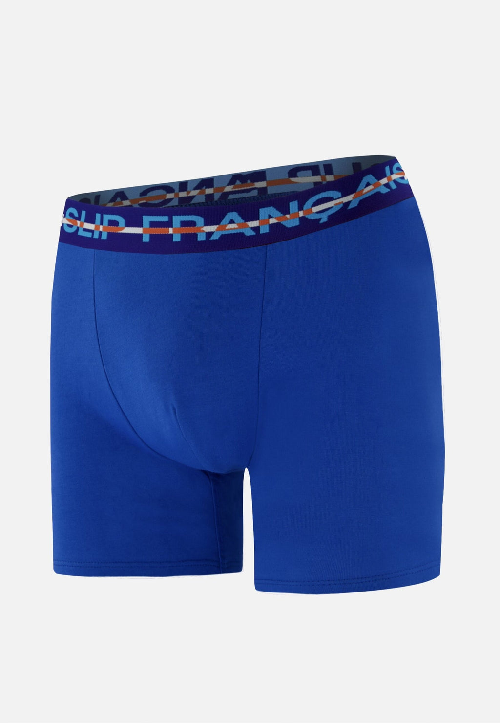 Boxer Redoutable Long En Coton - Bleu Nautique