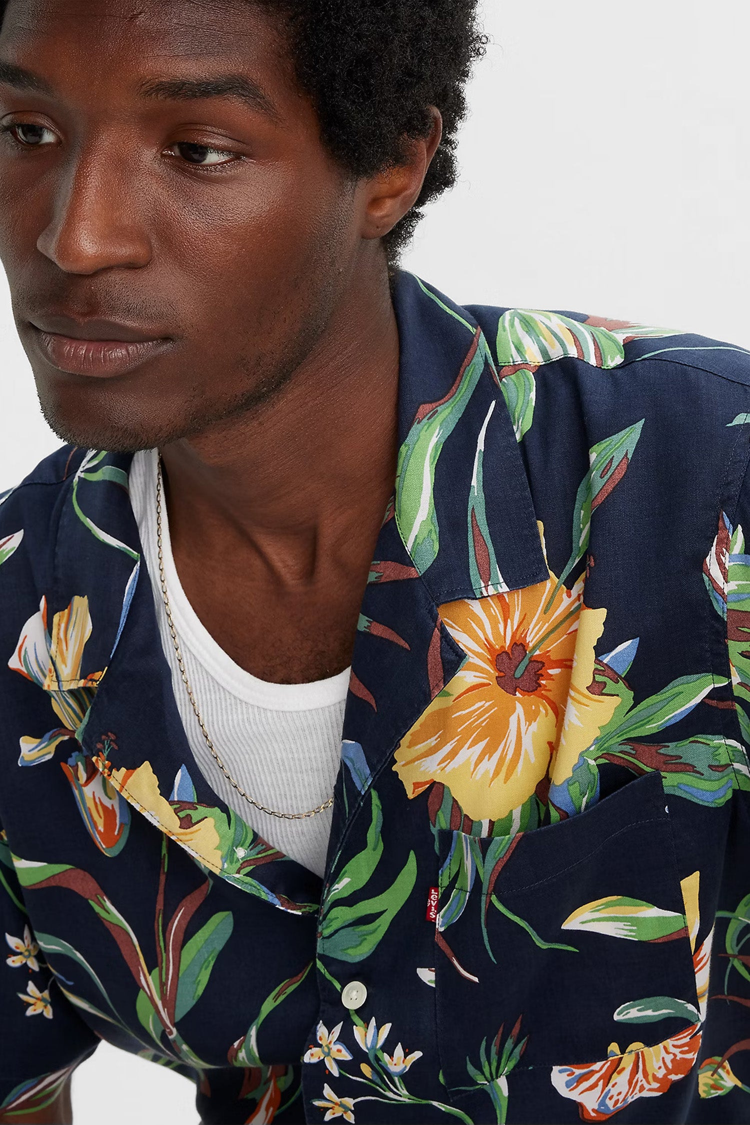 Camicia Levi'S Men'S Sunset Camp 72625-0090 Floral Navy