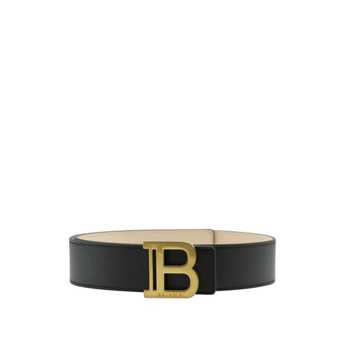 Cinturón de piel Balmain - Mujeres - Negro